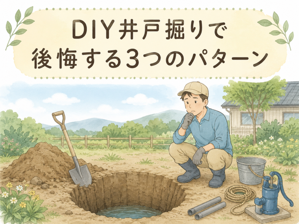 DIY井戸掘りで後悔する3つのパターン